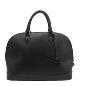Pulicati Saffiano Black Leather Satchel